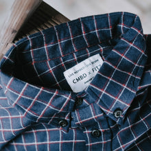 Load image into Gallery viewer, Defender Shirt in Navy Plaid Flannel