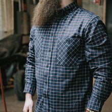 Load image into Gallery viewer, Defender Shirt in Navy Plaid Flannel