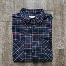 Load image into Gallery viewer, Defender Shirt in Navy Plaid Flannel