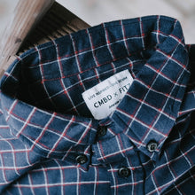 Load image into Gallery viewer, Defender Shirt in Navy Plaid Flannel
