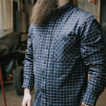 Load image into Gallery viewer, Defender Shirt in Navy Plaid Flannel
